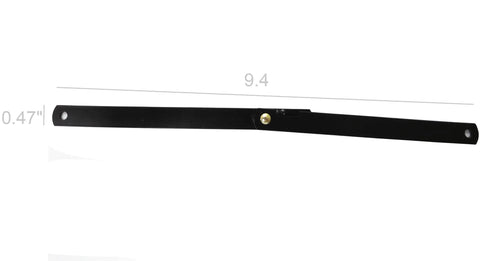 Two Pack Black Spring Hinge For Wooden A Frame Sidewalk Sandwich Board Stop Hinge, steel, chrome plating, 9.4 in by 0.47 in size