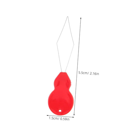 Gourd Shaped Plastic Needle Threader For Hand Sewing And Embroidery, Portable Threading Tool With Smooth Thread Insertion For DIY Crafts, Sewing Machines, Quick And Easy No Fuss Needle Passing, red plastic, 5.5cm x 1.5cm