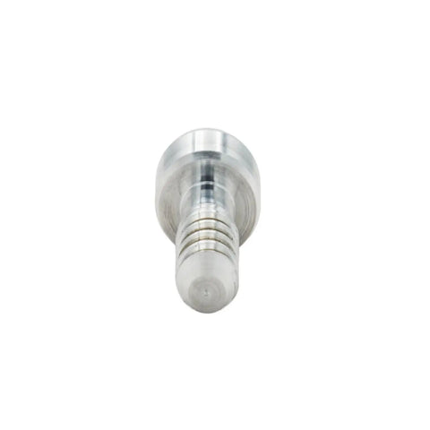 Billet Aluminum LS Oil Pressure Relief Valve Plug Machined For Knockout Engine Blocks And LS Swap Builds showing precision CNC machined detail.