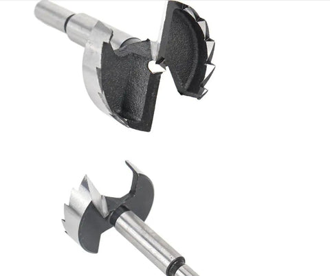Top Shelf 16 Piece Wood Drill Bit Set With Tungsten Carbide Tips showing a precision drill bit for smooth cuts and fast drilling.