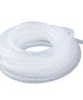 Spiral Cable Wrap 20 Ft 1/2 Inch Flexible Cable Sleeve For Computer Cables Power Cords And Audio Video Cables White Durable PE Material
