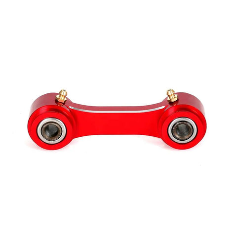 45mm Rear Lowering Link For XR Series Dual Sport Bikes, CNC Machined Suspension Linkage Arm In Red, Adjustable Shock Angle To Drop Ride Height About 1.75 Inches, Compatible With XR250R XR350R XR600R XR650L, red CNC rear lowering link with bearings