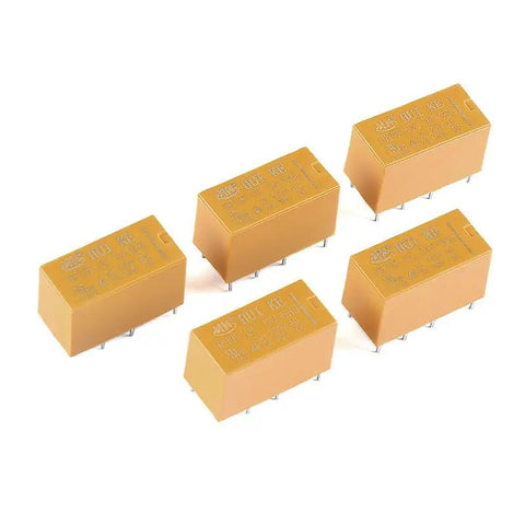 5V DC Coil DPDT Signal Relay 10 Pack Dope Choice For General Purpose Use, compact yellow relays with 8-pin configuration