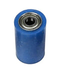 Heavy Duty Rubber Roller Accessory For Automatic Edge Banding Machines And Woodworking Glue Pots, 58mm diameter, blue synthetic rubber.