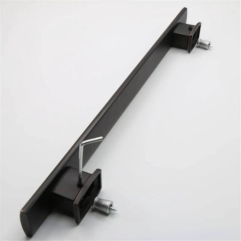 European Style Antique Black Door Knob Handle For Wood Doors And Glass Panels, Surface Mounted Barn Pull, Solid Aluminum Alloy Construction