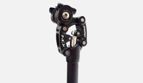 SP12 NCX Suspension Seatpost For MTB Road And Gravel Bikes With Parallelogram Design Delivers Consistent Pedal Positioning And Smooth Ride