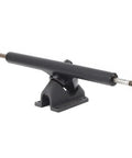 Close-up of a black 9 Inch Electric Skateboard Truck For E Skateboard Longboard CNC Machined Aluminum Alloy 4 Hole Base.