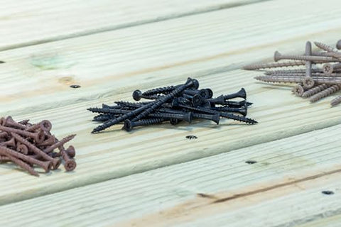 DSVT4MB Deck-Drive DSV Wood Screw 10 x 4 Inch Flat Head T-25 mixed colors on wooden deck board