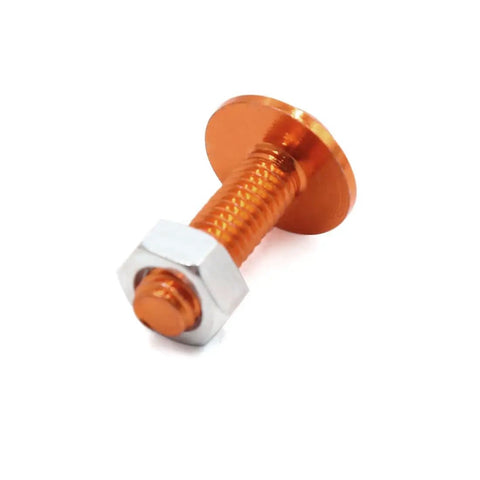 25Pcs M6 Orange Aluminum Alloy Hex Socket Head Motorcycle Bolts Screws Nuts Set for Cars Trucks and Bikes Ride Ready Heavy Duty