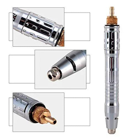 Professional Grade Air Powered Micro Die Grinder Small Size Pencil Shaft Pneumatic Rotary Cutter Tool showcasing detailed design and nozzle.
