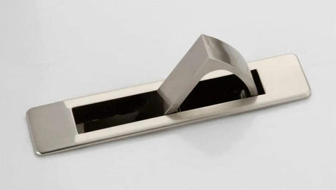 Slick Hidden Cabinet Handles Pack Of Two Smooth Rotating Zinc Alloy Pulls In Brushed Nickel Finish No Sweat Setup To Refresh Your Drawers Or Closet Doors Quick with sleek design.