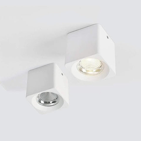 WKNHHL Recessed Lighting Housing Trim Kits White Cob Ceiling Spotlight Fixture Downlight Super Bright Square Aluminum panel light.