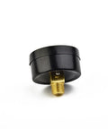 Air Compressor Pressure Gauge Quarter Inch Thread 0 To 180 PSI 0 To 12 Bar Manometer in black iron shell side view