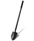Long Handled Metal Shovel Workhorse For Digging And Gardening 43.3 Inch Heavy Duty Spade Shovel For Camping Farming And Outdoors With Durable Steel Handle Black