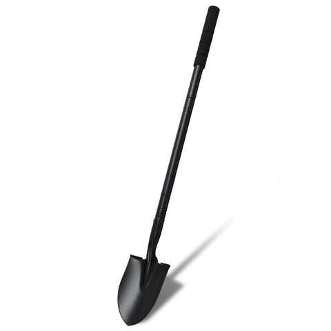 Long Handled Metal Shovel Workhorse For Digging And Gardening 43.3 Inch Heavy Duty Spade Shovel For Camping Farming And Outdoors With Durable Steel Handle Black