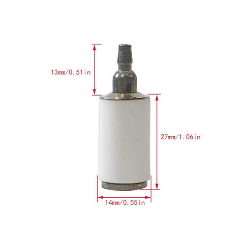Primer bulb dimensions for Pro Grade Fuel Line Hose Kit for 2 Cycle Small Engines Four Size Set Includes Four Foot Fuel Lines