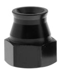 Five Sixteenth Inch Tube To 6A Straight Male Pneumatic Adapter Fitting with brass component and aluminum body close-up