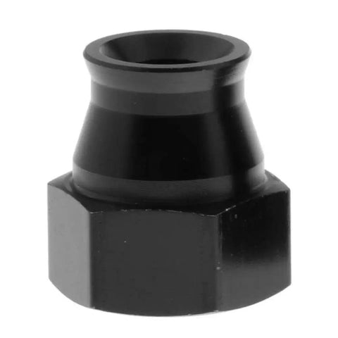 Five Sixteenth Inch Tube To 6A Straight Male Pneumatic Adapter Fitting with brass component and aluminum body close-up