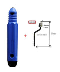Minhe NB1000 Deburring Handle With Interchangeable BC6301 BC8301 BC1041 BC1651 Chamfer Cutter Heads with blue polymer handle and BC8301 blade.