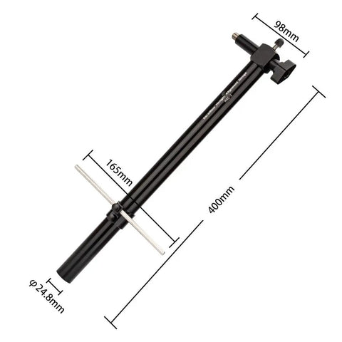 Bike Alignment Tool For Derailleur Hanger Alignment And Wheel Gap Gauge Pro Grade Aluminum Alloy Bicycle Repair Tool In Purple Easy To Use And Accurate For Realigning Hangers And Smoother Shifts, black tool with measurements marked