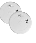 Precision Detection 2 Pack Smoke And Carbon Monoxide Alarm With 10 Year Battery And Voice Location Alerts, front view