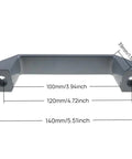 Heavy Duty Industrial Pull Handle Kit For 3030 And 4040 Aluminum Extrusion Systems dimensions view