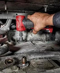 Top Shelf Brushless Right Angle Die Grinder 12V Cordless Powerhouse in tight space, ideal for detailed auto work.