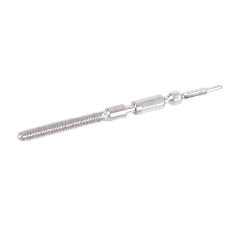 Metal Watch Winding Stem For Precise Time Adjustment And Repair Tools Pro Grade Movement Stem Extender tool on white background.