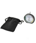 Pro Grade Dial Type Tire Tread Depth Gauge with 1/32 Inch Increments, color-coded scale, and carrying pouch for fast checks.