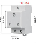 Rock Solid Din Rail Ac Power Socket With Bulletproof Flame Retardant Nylon Casing And Straight Up Built Tight Energy Supply For Rough Job Sites That Want Zero Stress Setup Anytime, measuring 78mm x 44mm.
