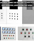 Portable Hydraulic Hole Punch Kit With Six Dies 22mm To 60mm, electrical cabinet with punched holes, control panels, automatic operation