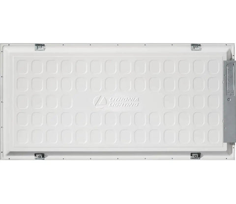 Back view of a Bright 2x4 LED Flat Panel Light Fixture For Ceilings 4000 Lumens 4000K Cool White Non Dimming Smooth Satin Lens.