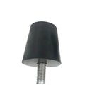 Rubber Shock Isolator Studs 1 Pack Black Adjustable Feet Pads with M6 screws, shown vertically, for furniture leveling.