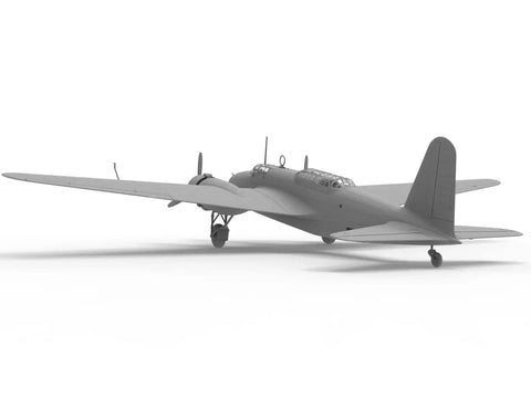Ki 21 Ia Sally Japanese Heavy Bomber Model Kit Scale 1 To 72 Dope Build with realistic detailing and self-printed decals, rear view.