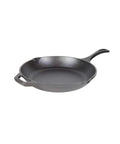 10 Inch Preseasoned Cast Iron Skillet with ergonomic handles and pour spouts, ideal for searing steaks and frying eggs