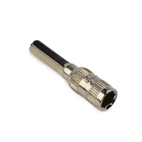 Single hex socket from Six Point Hex Socket Set With H4 Hex Shank Nut Driver Sockets 2.5Mm To 5Mm, 6Pc Silver Metal Hand Tool Kit.