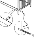 Diagram showing installation of Crib Screws And Bed Frame Bolts Nuts Kit With M6 Bolts In 20 30 40 50 60 70 80mm Seven Sizes Plus Barrel Nuts.