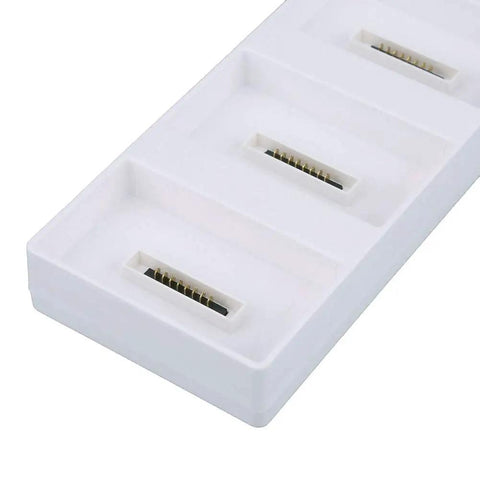 Close-up of the Drone Battery Charging Hub With LED Display And Intelligent Sequencing Anti Slip Feet For Stable Setup, emphasizing port design.