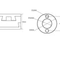 Premium 16mm Oldham Coupling For T8 Z-Aaxis Screw Fixes Hot Bed Printing Swing On CNC Machines With Flexible Shaft Reduces Vibration And Boosts Accuracy Super Easy Install Plus Compact Design Saves Space While Upgrading Your 3D Printer Game With, 16mm schematic