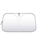 Heavy Duty Windshield Sunshade For Tesla Model 3 Y S X Cybertruck Blocks Scorching Sun And UV Rays, showing reflective design.
