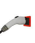 Hella Wild Fake EV Charging Port Gas Diesel Truck Magnet J1772 Faceplate Decoy on vehicle with realistic design.