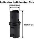Easy Install No Brainer Plug And Play Side Indicator Light Socket Holder For BMW And Mini Cooper Vehicles With A Black Connector For Side Marker Lights And License Plate Lamps 1 Piece Ready To Replace And Upgrade Your Exterior Lighting, black plastic, 3.6cm x 1.5cm