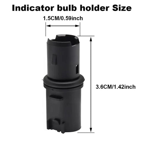 Easy Install No Brainer Plug And Play Side Indicator Light Socket Holder For BMW And Mini Cooper Vehicles With A Black Connector For Side Marker Lights And License Plate Lamps 1 Piece Ready To Replace And Upgrade Your Exterior Lighting, black plastic, 3.6cm x 1.5cm