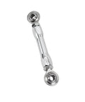 Chrome Shifter Linkage Rod Adjustable 4.0in To 5.5in For Harley V Twin Mid Control Bikes 1986 To 2025 Street Bob Low Rider S Softail Standard Dyna Aluminum 6061 T6 Chrome Plated, chrome linkage rod