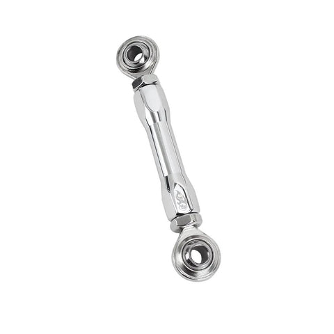 Chrome Shifter Linkage Rod Adjustable 4.0in To 5.5in For Harley V Twin Mid Control Bikes 1986 To 2025 Street Bob Low Rider S Softail Standard Dyna Aluminum 6061 T6 Chrome Plated, chrome linkage rod