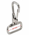 Close-up of Five Pack 304 Stainless Steel Top Snap Hooks 28mm Quick Release Boat Shackles Spring Clips with 29mm opening
