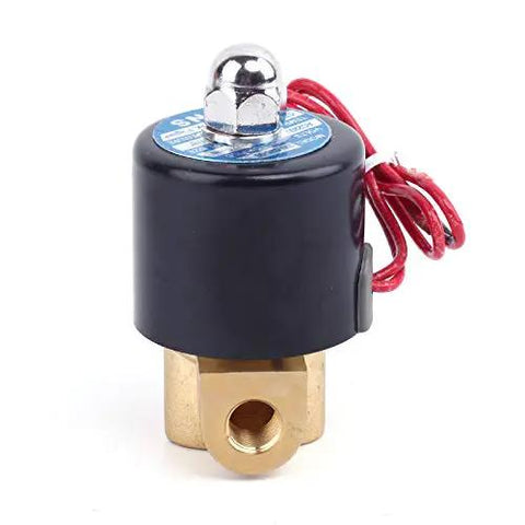 One Quarter Inch NPT Brass Electric Solenoid Valve AC 110V Normally Closed For Water Air Diesel 2W025 N08 AC110V