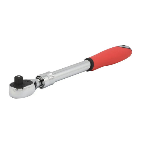 Extendable One Half Inch Drive Ratchet Handle With 72 Tooth Reversible Ratcheting And Soft Grip For Tight Spaces Adjustable 12 to 17.5 Inches