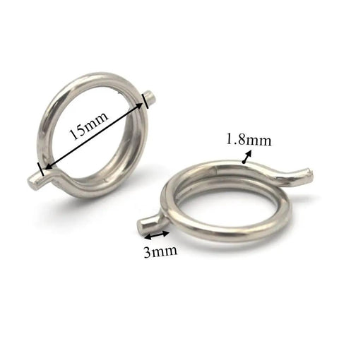 Get Your Hands On 4 High-Performance Torsion Spring Wire Sets With 1.8mm Od And 15mm Length, Crafted From Tough Nickel Plated Steel For Serious Industrial Grind Where Reliability Is Total Vibe And Durability Rules The Game. Nickel plated steel rings measuring 15mm outer diameter and 1.8mm wire.