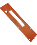 Replacement Dado Throat Plate Insert For R4513 10 Inch Table Saw Models With Precise Fit And Durable Construction Great For Carpentry And Woodworking Projects Plug And Play Ready To Install, showing full red insert with mounting holes
